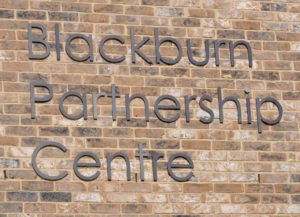 Blackburn Partnership Centre sign